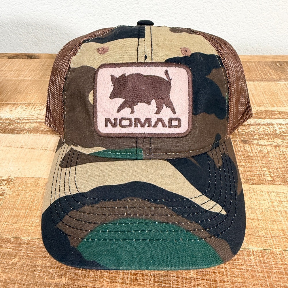 Nomad Camo Mesh Trucker‎ Hat Boar Cap Snapback Hunting Hat Adjusable OS NEW